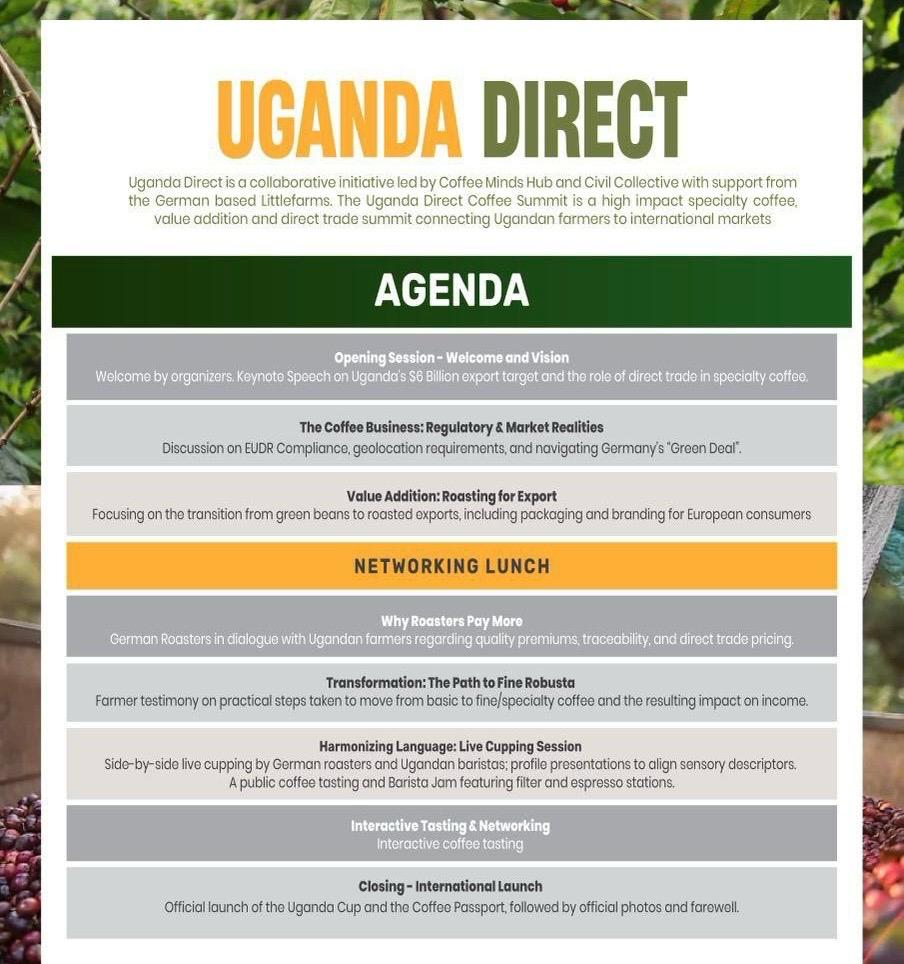 Uganda Direct event agenda